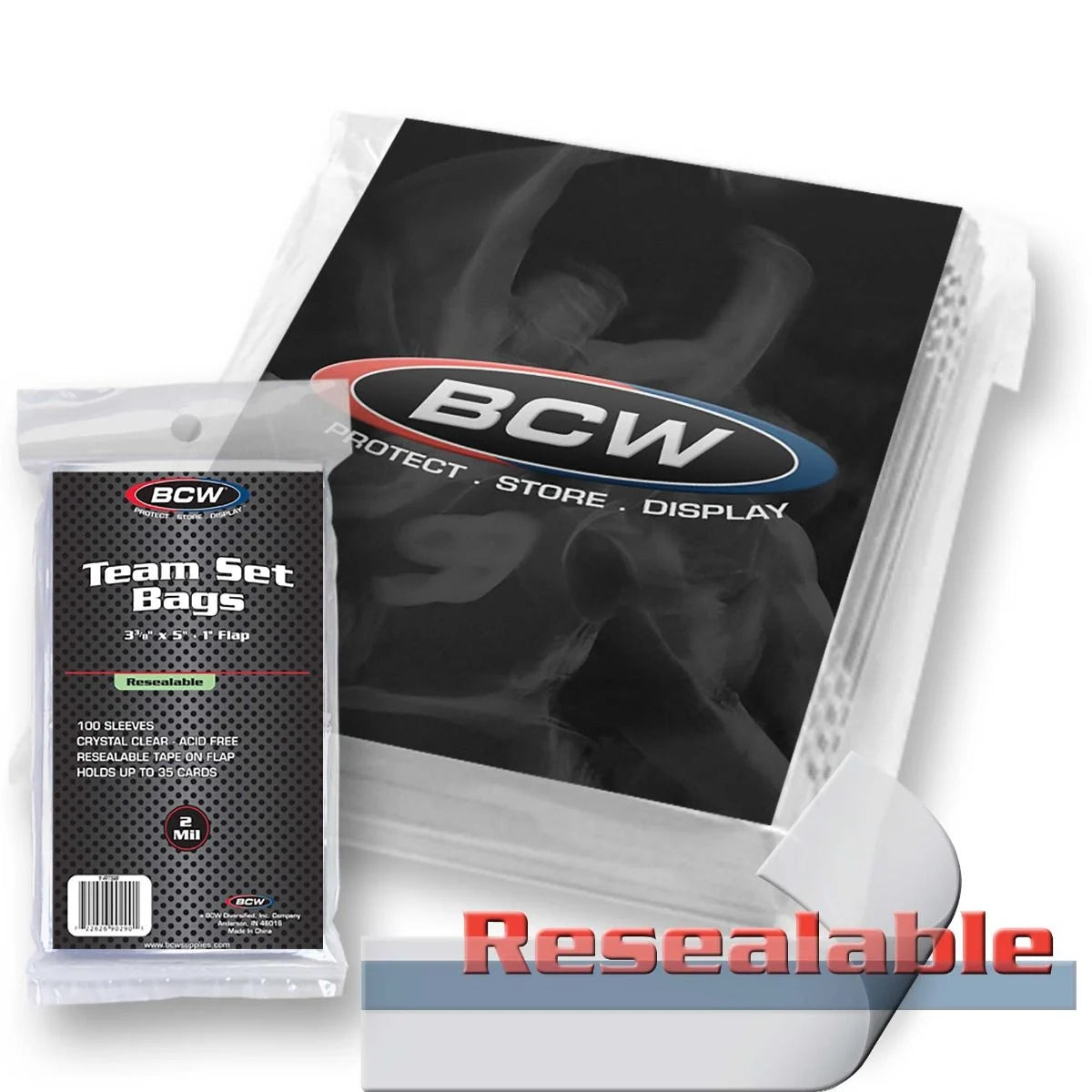 BCW Resealable Team Set Bags: 100 Count