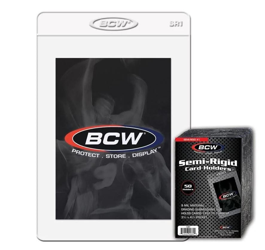 BCW Semi-Rigid Card Holder #1: 50 Count