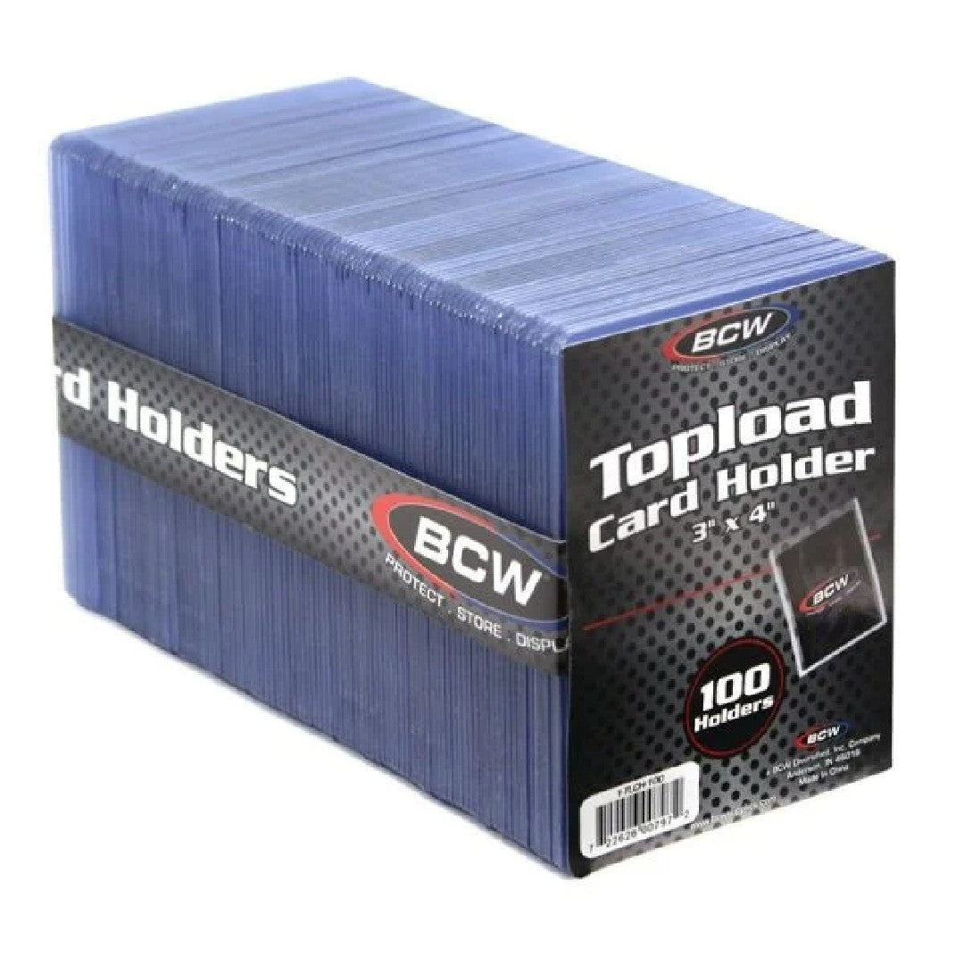 BCW 3x4 Standard Toploaders: 100 Count