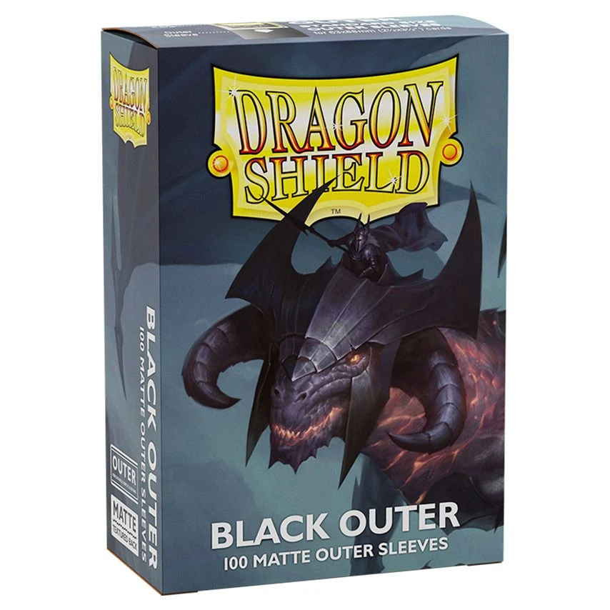 Dragon Shield Matte Outer Sleeves: Black (100)