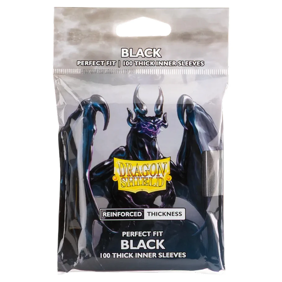 Dragon Shield Perfect Fit Thick Inner Sleeves: Black (100)